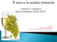 Il vino e le analisi chimiche  Classe 5^ Chimica anno scolastico 2009/2010 PowerPoint PPT Presentation