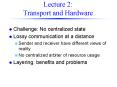 Lecture 2:               Transport and Hardware PowerPoint PPT Presentation