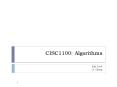 CISC1100: Algorithms PowerPoint PPT Presentation