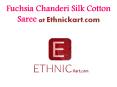 Fuchsia Chanderi Silk Cotton Saree PowerPoint PPT Presentation