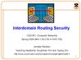 Interdomain Routing Security PowerPoint PPT Presentation
