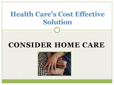 Consider Home Care