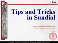 Tips and Tricks in Sundial PowerPoint PPT Presentation