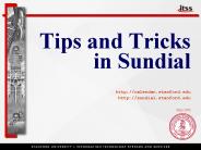 Tips and Tricks in Sundial