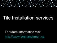 Tile Installation services in Toronto