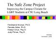 The Safe Zone Project Improving the Campus Climate for LGBT Students at CSU Long Beach PowerPoint PPT Presentation