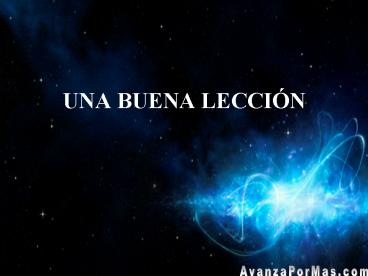 UNA BUENA LECCI