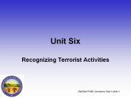 HazMat/WMD Awareness Unit 6 slide 1