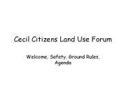 Cecil Citizens Land Use Forum
