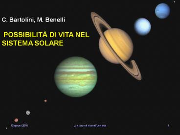 La ricerca di vita nell