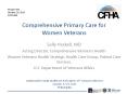 Comprehensive Primary Care for   Women Veterans PowerPoint PPT Presentation