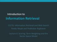 CS276: Information Retrieval and Web Search
