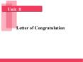 Letter of Congratulation PowerPoint PPT Presentation