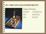 DC CIRCUITS AND INSTRUMENTS