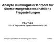 Analyse multilingualer Korpora f PowerPoint PPT Presentation