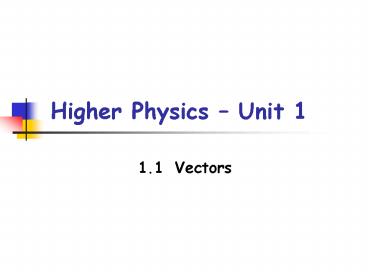 Higher Physics 
