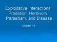Exploitative Interactions: Predation, Herbivory, Parasitism, and Disease PowerPoint PPT Presentation