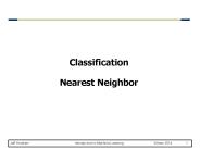 Classification Nearest Neighbor