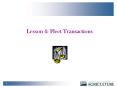 Lesson 4: Fleet Transactions PowerPoint PPT Presentation