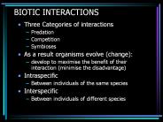 BIOTIC INTERACTIONS