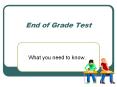 End of Grade Test PowerPoint PPT Presentation
