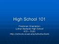 High School 101 PowerPoint PPT Presentation