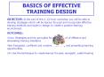 BASICS OF EFFECTIVE TRAINING DESIGN PowerPoint PPT Presentation