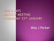 Year 6 SATs Parents