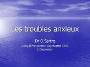 Les troubles anxieux
