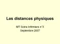 Les distances physiques PowerPoint PPT Presentation
