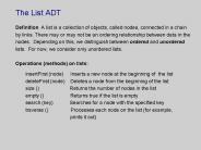 The List ADT