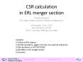 CSR calculation in ERL merger section PowerPoint PPT Presentation