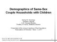 Demographics of Same-Sex Couple Households with Children PowerPoint PPT Presentation