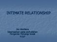 INTIMATE RELATIONSHIP PowerPoint PPT Presentation