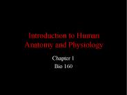 Introduction to Human Anatomy and Physiology