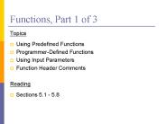 Functions, Part 1 of 3