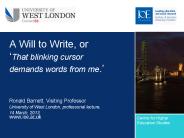 A Will to Write, or 