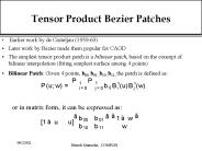 Tensor Product Bezier Patches