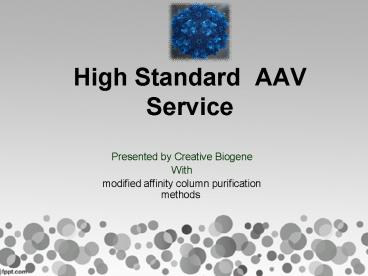High Standard  AAV Service from Creative Biogene