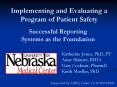 Implementing and Evaluating a Program of Patient Safety PowerPoint PPT Presentation