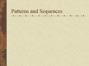 Patterns and Sequences