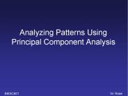 Analyzing Patterns Using Principal Component Analysis
