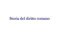 Storia del diritto romano PowerPoint PPT Presentation