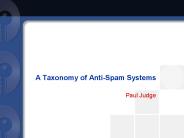 A Taxonomy of Anti-Spam Systems