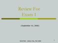 Review For Exam 1 PowerPoint PPT Presentation