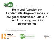 Rolle und Aufgabe der Landschaftspflegeverb
