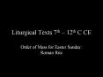 Liturgical Texts 7th  PowerPoint PPT Presentation