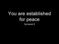 You are established for peace PowerPoint PPT Presentation