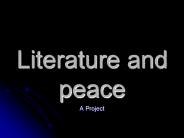 Literature and peace