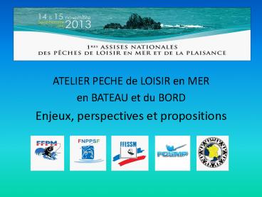 ATELIER PECHE de LOISIR en MER